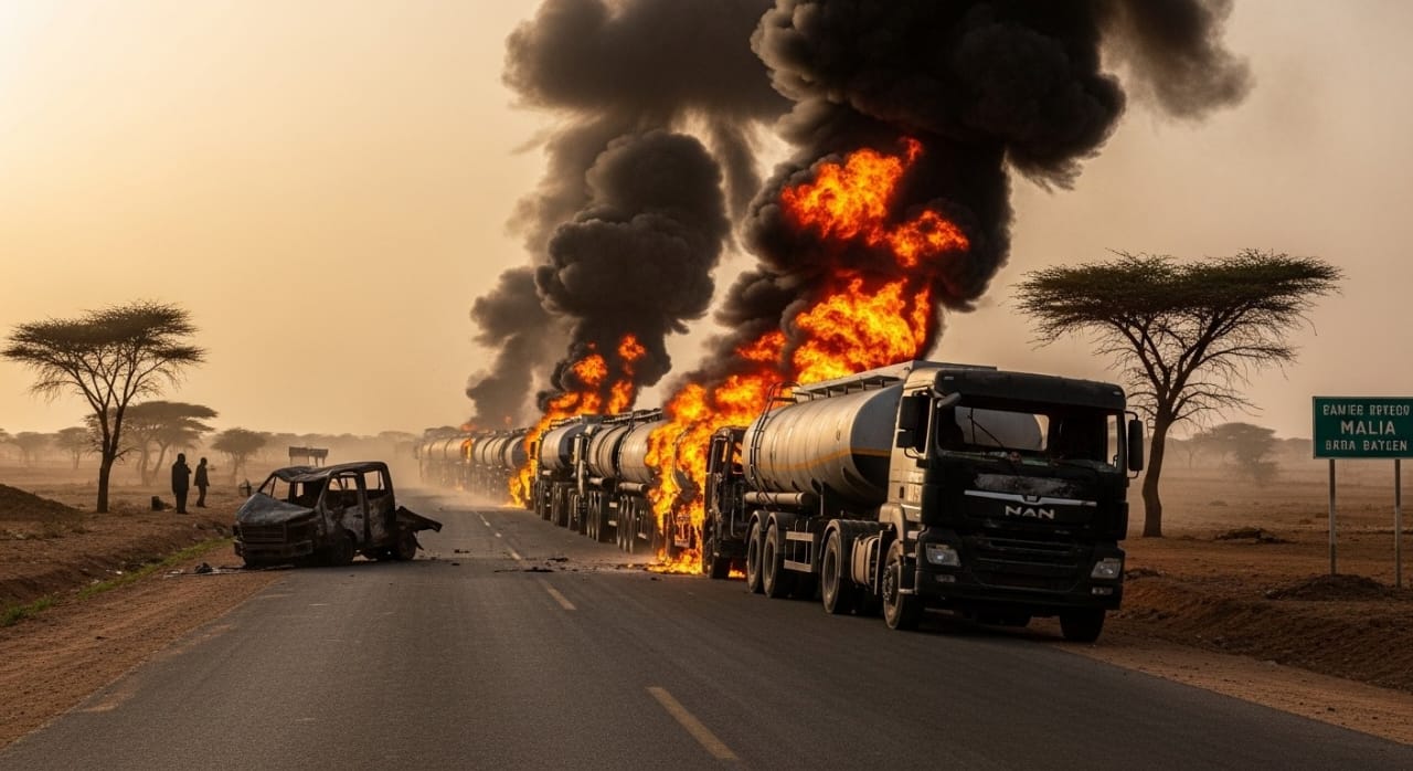 هجوم يستهدف قافلة وقود في غرب ...